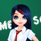 Dotted Girl Back to School Dress Up Game