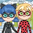 Jogo de Vestir da Ladybug e Cat Noir